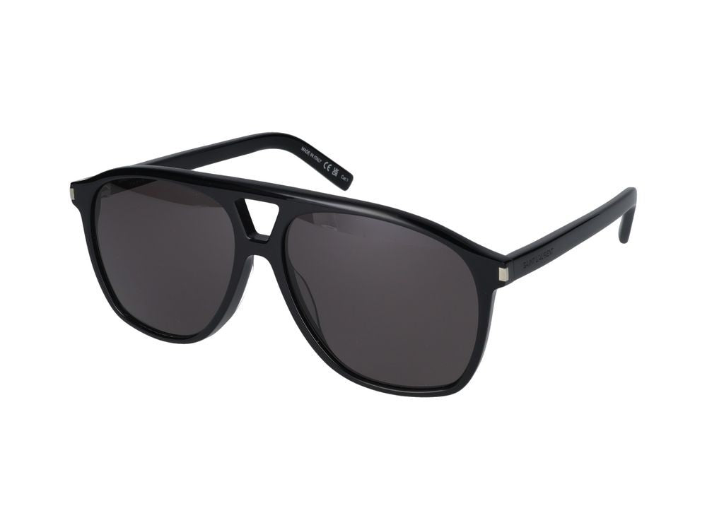 Saint Laurent Black Oversized Square Acetate Sunglasses