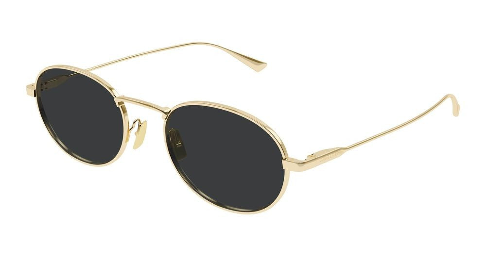 Saint Laurent Gold Polished Gold Finish Round Sunglasses