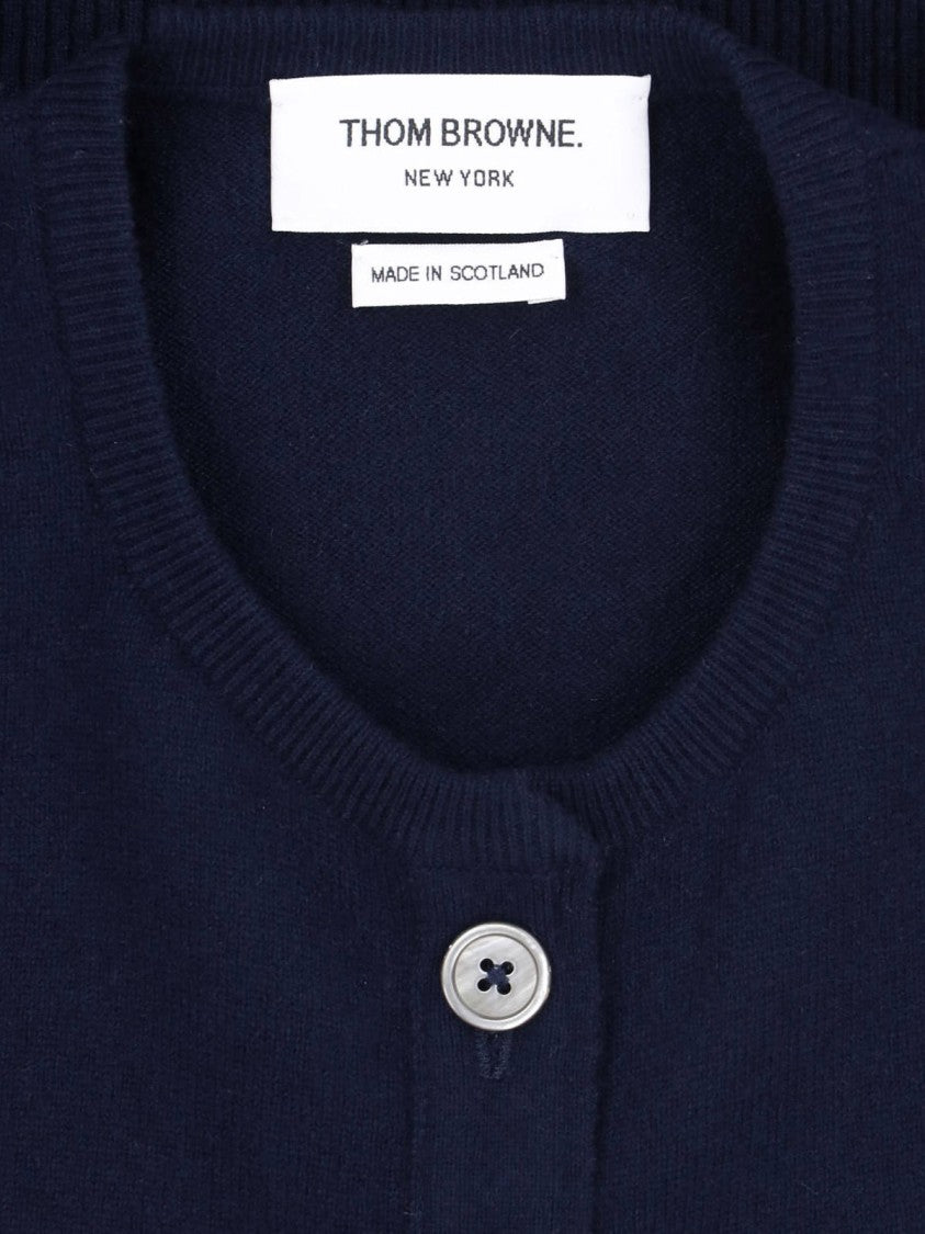 Thom Browne Dark Blue Cashmere 4-Bar Cardigan