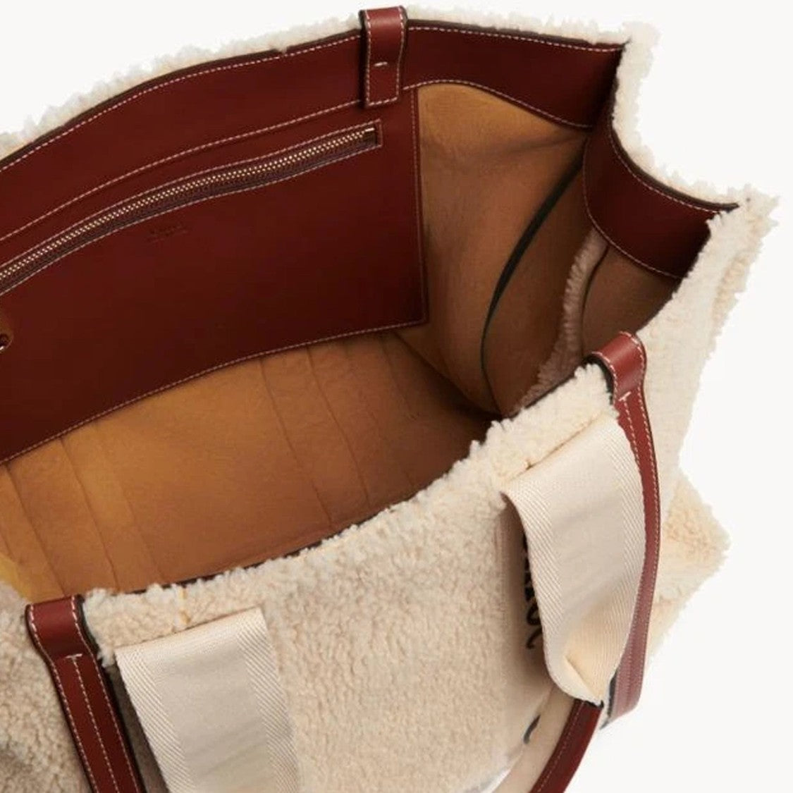 Chloé Chloé Woody Shearling Tote Bag