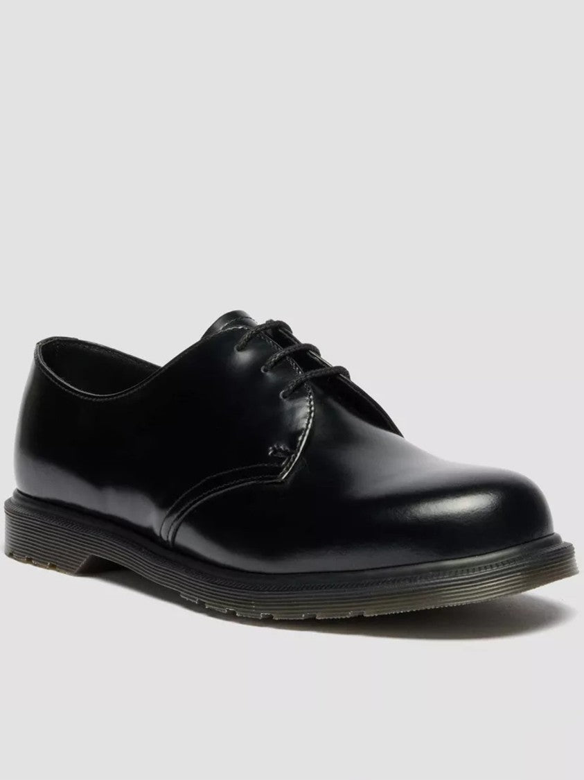 Dr. Martens Mayfare Polished Black Leather Derby Shoes