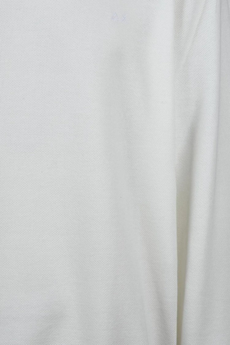 Sun68 White Crew Neck Cotton Sweater