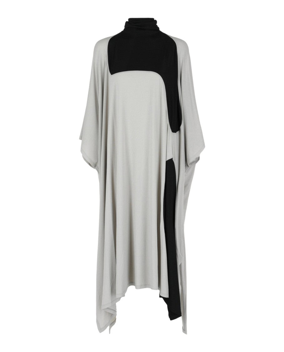 Ferragamo High Neck Kaftan With Sash Inlay
