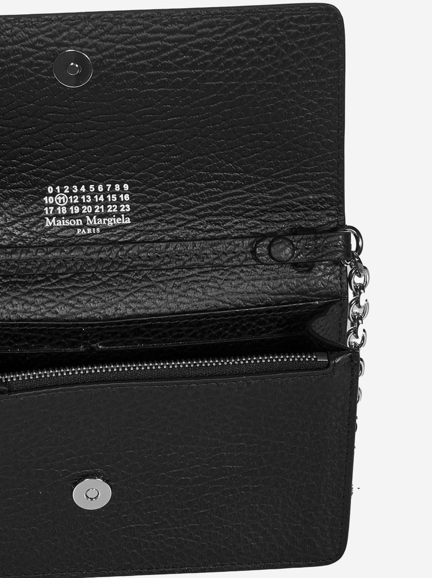 Maison Margiela Black Grained Leather Rectangular Wallet