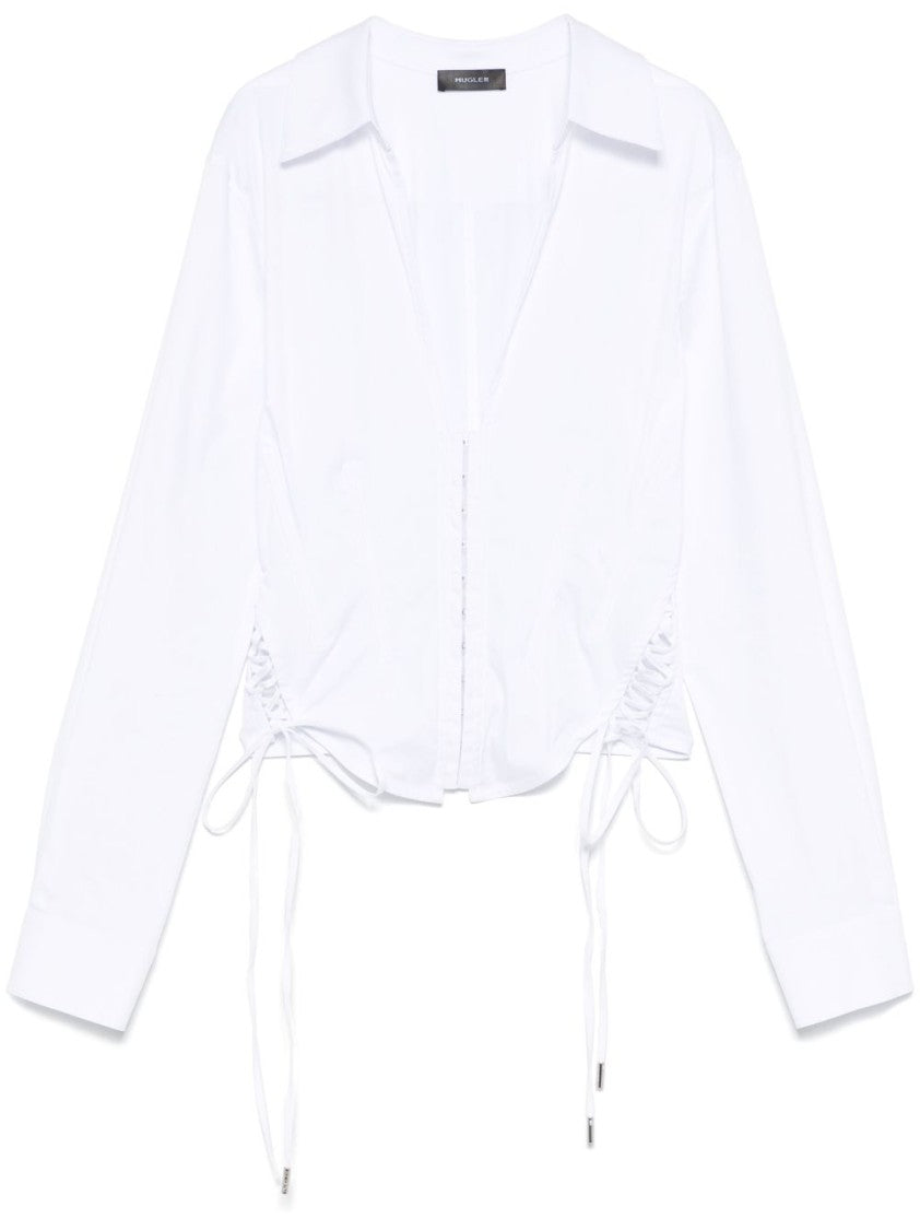 Mugler Plunging V-Neck Top