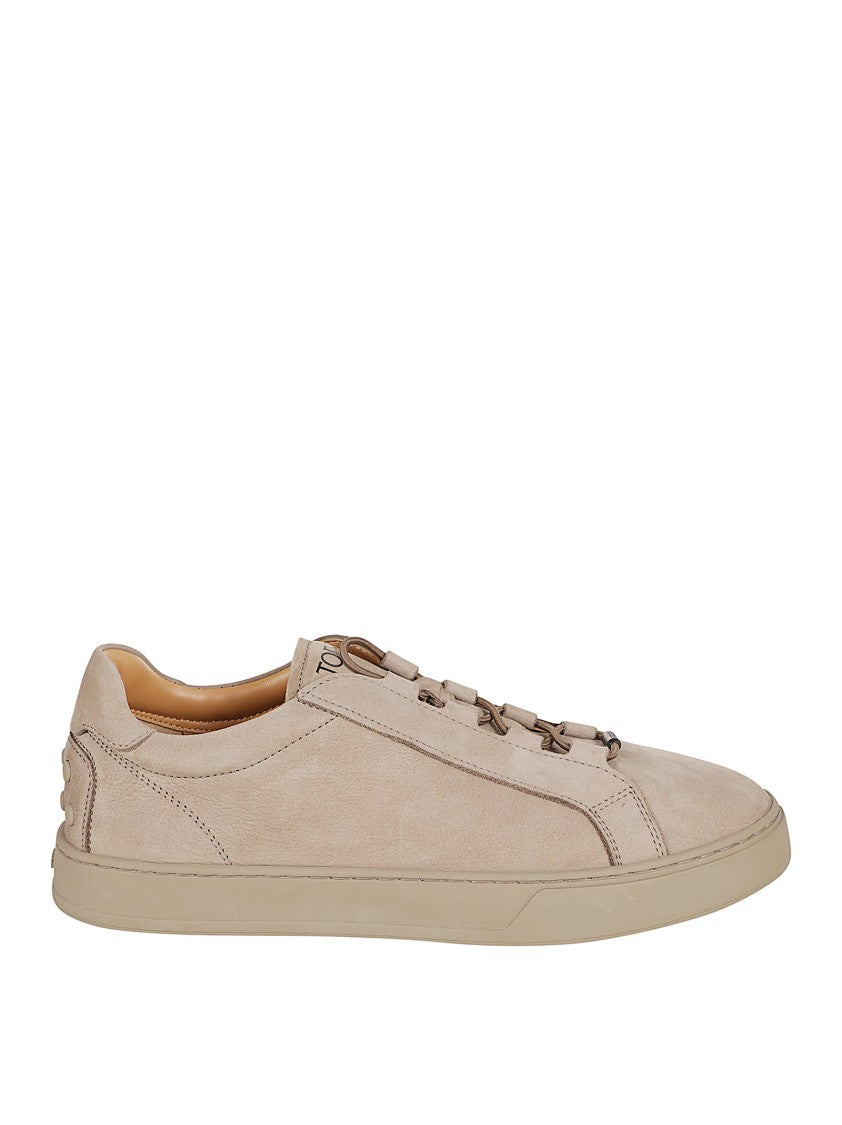 Tod's Minimalist Beige Calfskin Sneakers