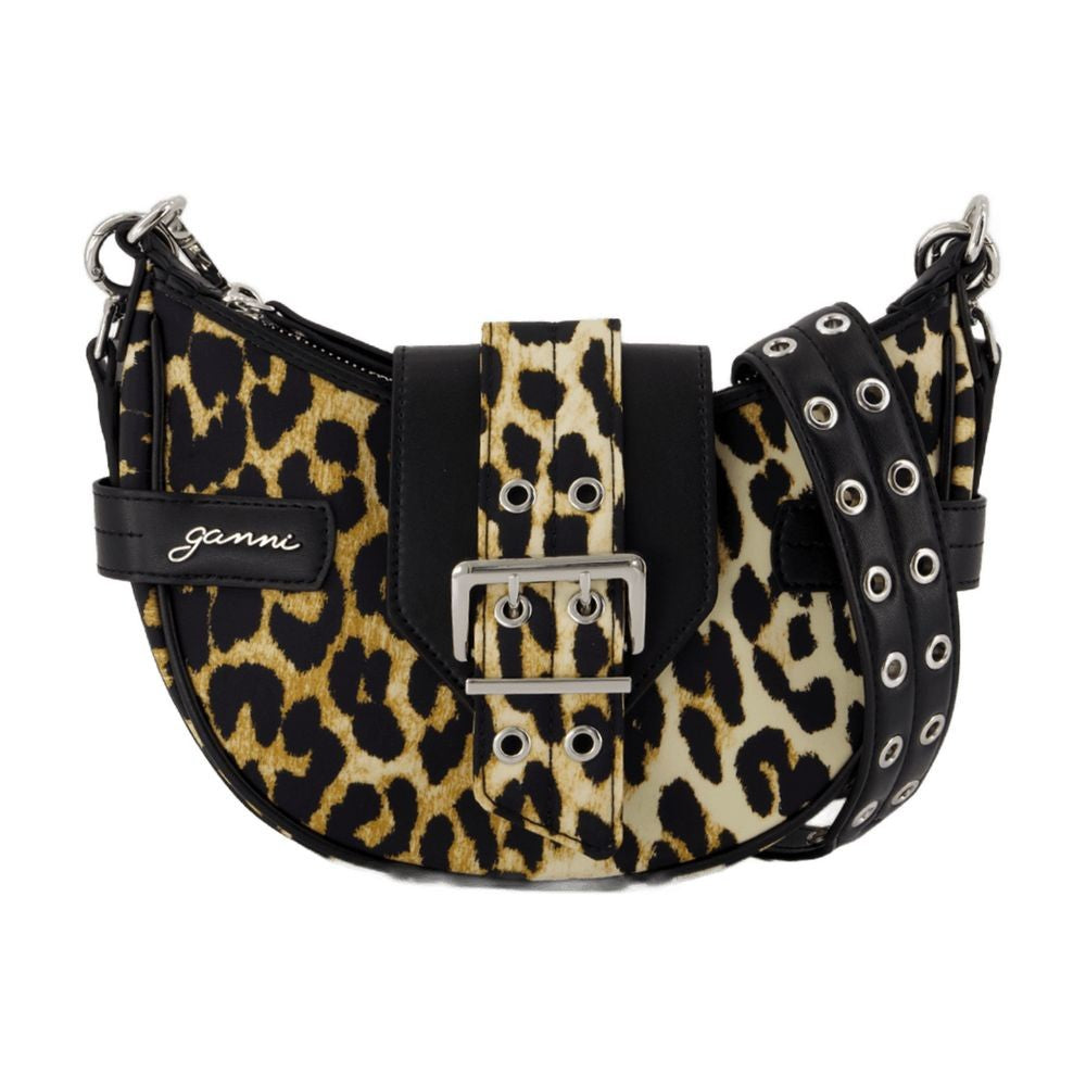 Ganni Bucky Small Crossbody - Nylon - Leopard