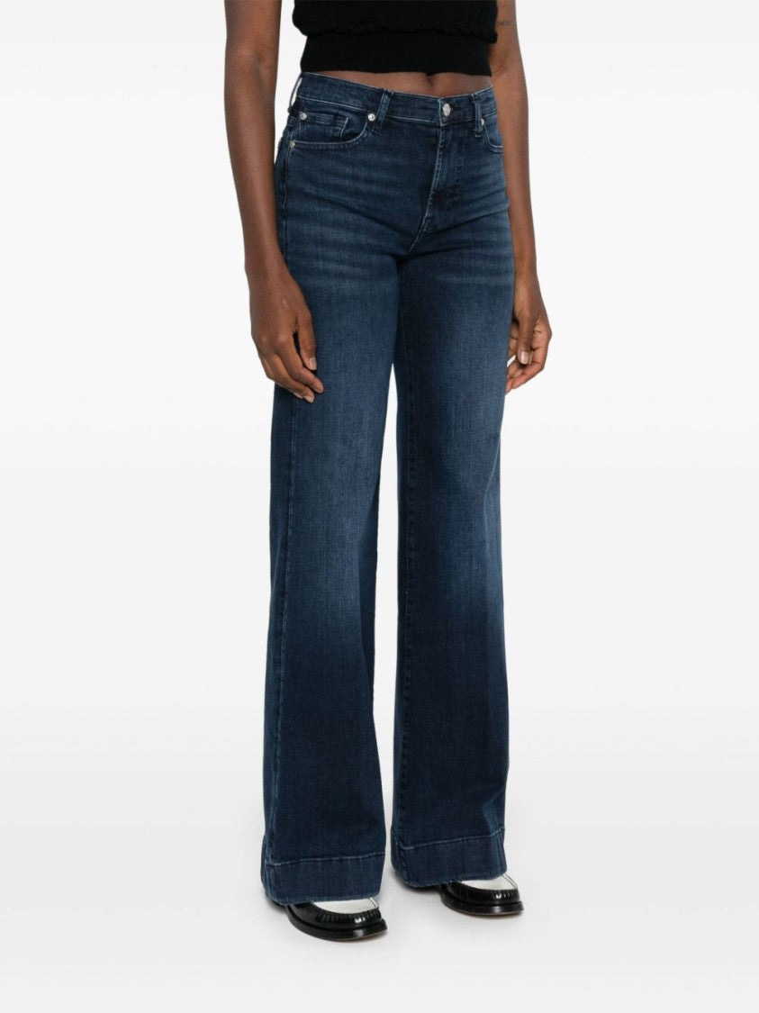 Seven Wide-Leg Jeans With Concealed Fly