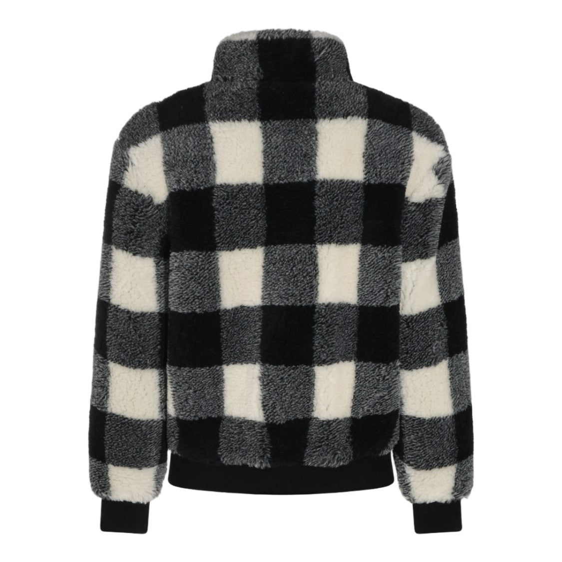 Givenchy Textured Black Checkered Casual Jacket With High Collar