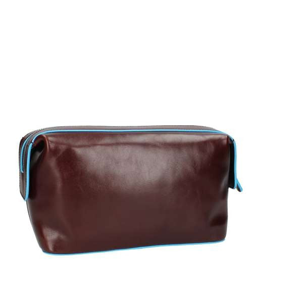 Piquadro Dark Brown Square Line Beauty Case