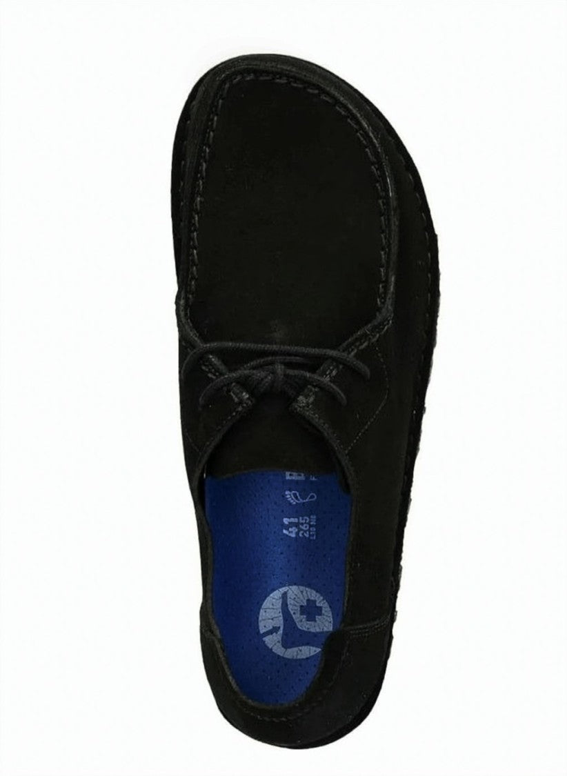 Birkenstock Utti Black Suede Moccasins