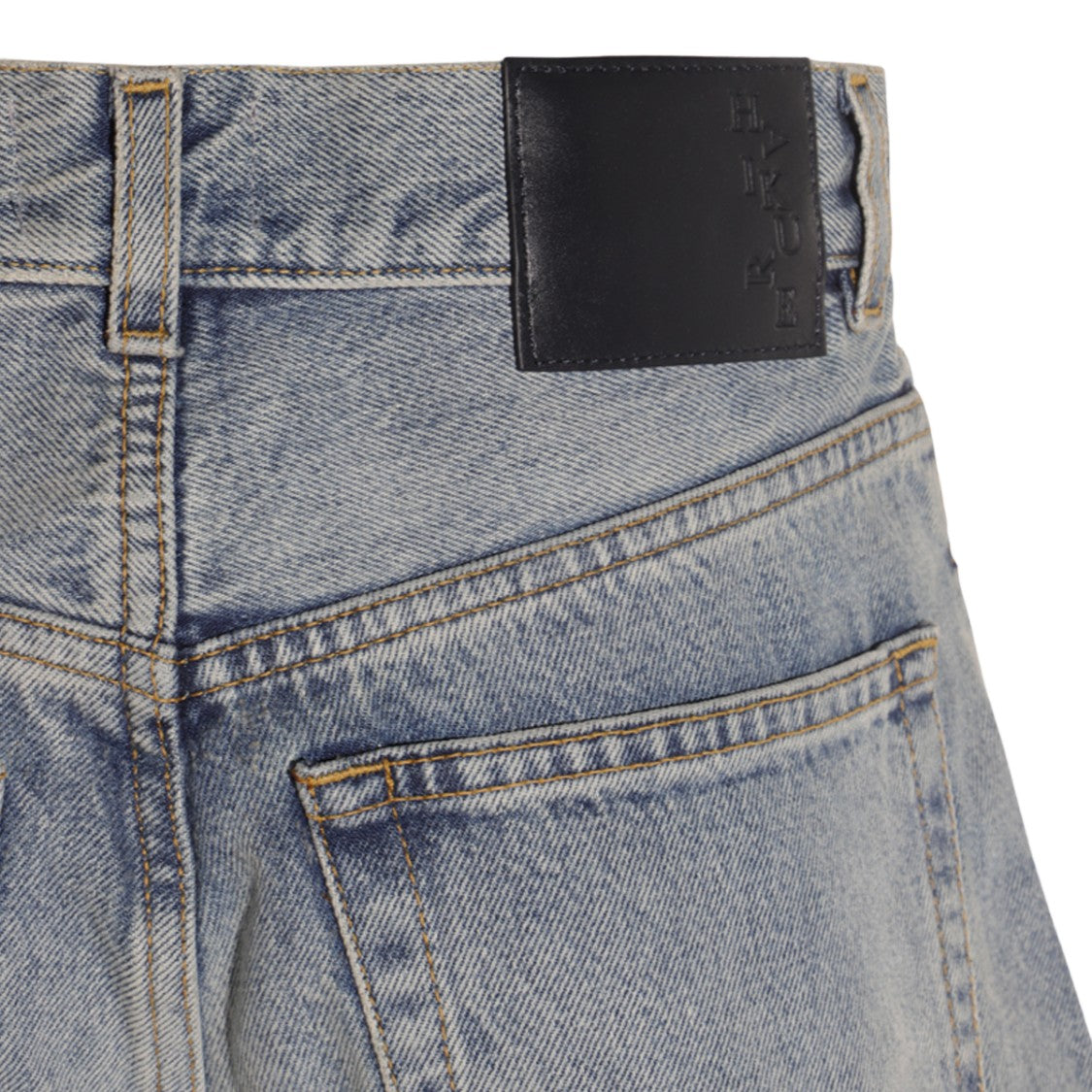 Haikure High-Waisted Light-Wash Denim Jeans