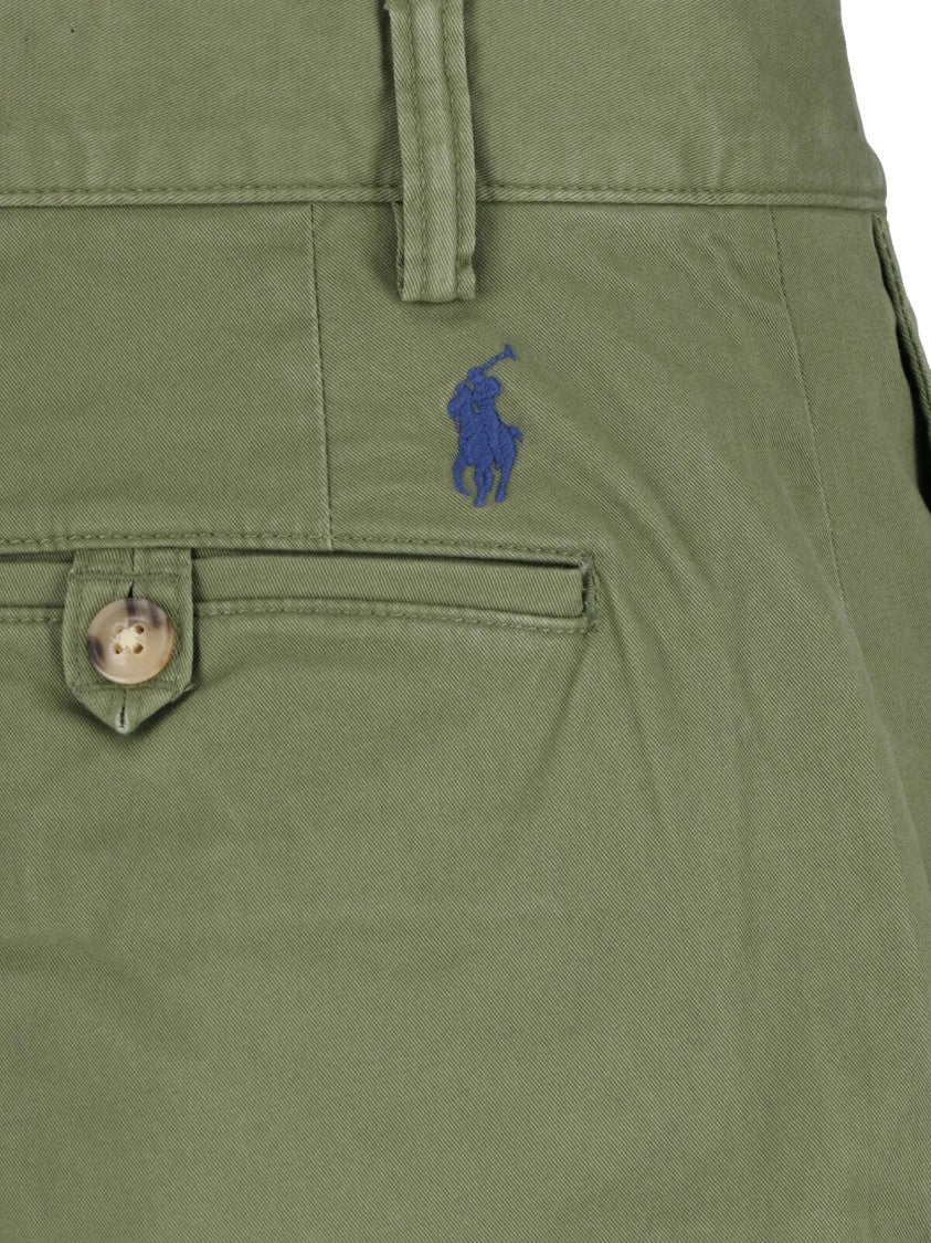 Polo Ralph Lauren Grey Straight-Leg Mid-Rise Cotton Trousers