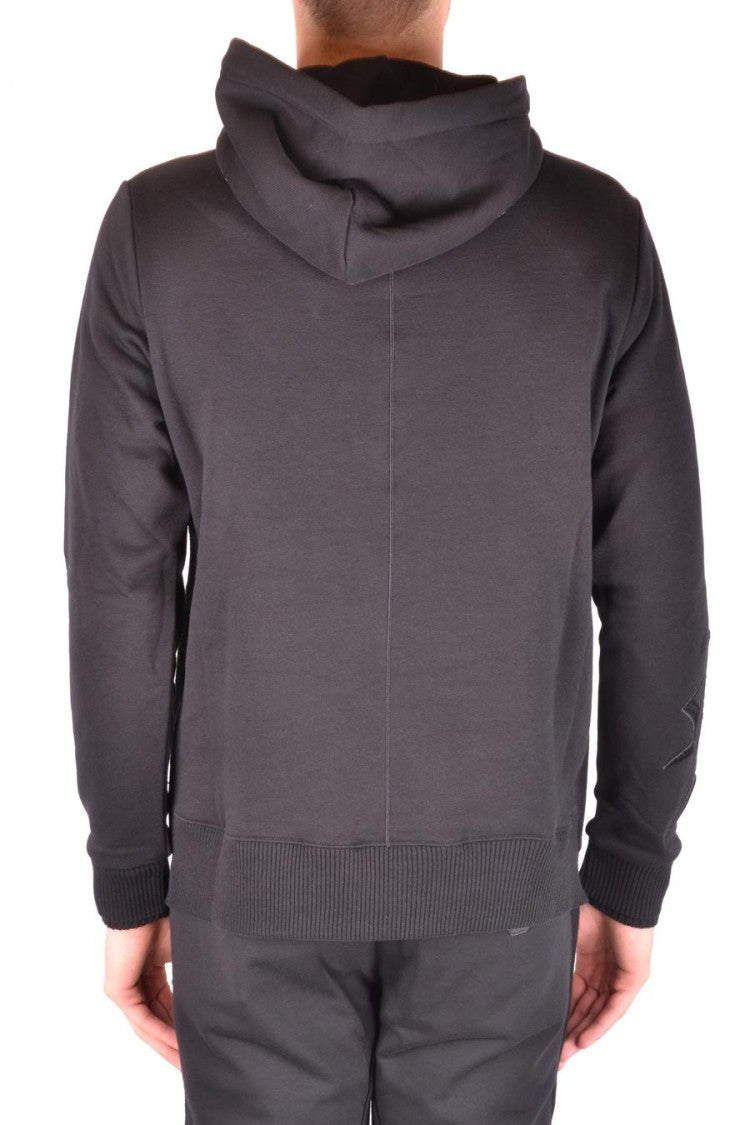 Philipp Plein Black Hoodie Bold Embossed Skull Design