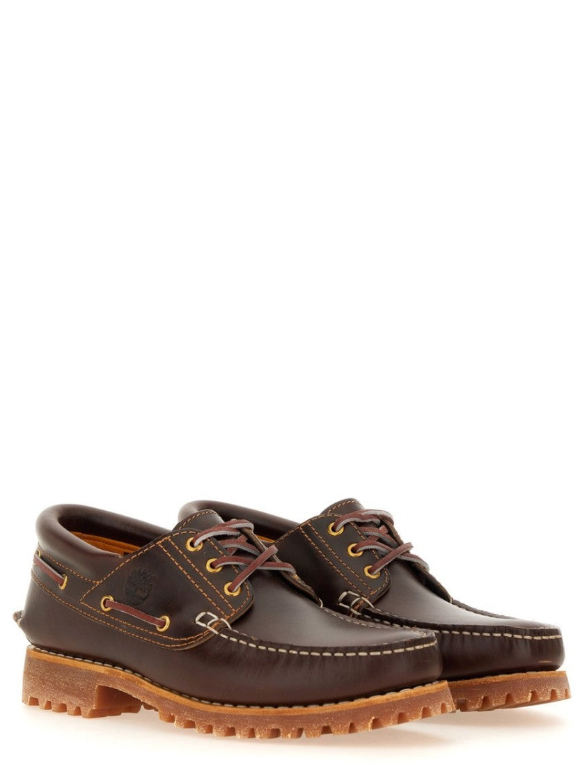 Timberland Rich Brown Rounded Moc Stitching Boat Shoes