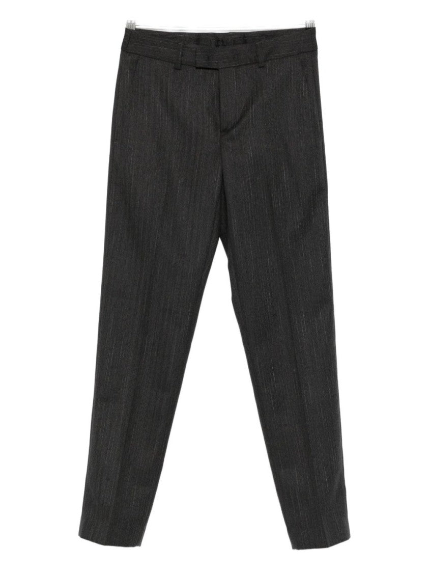 Liu Jo Tailored Gray Trousers With Subtle Pinstripe Design