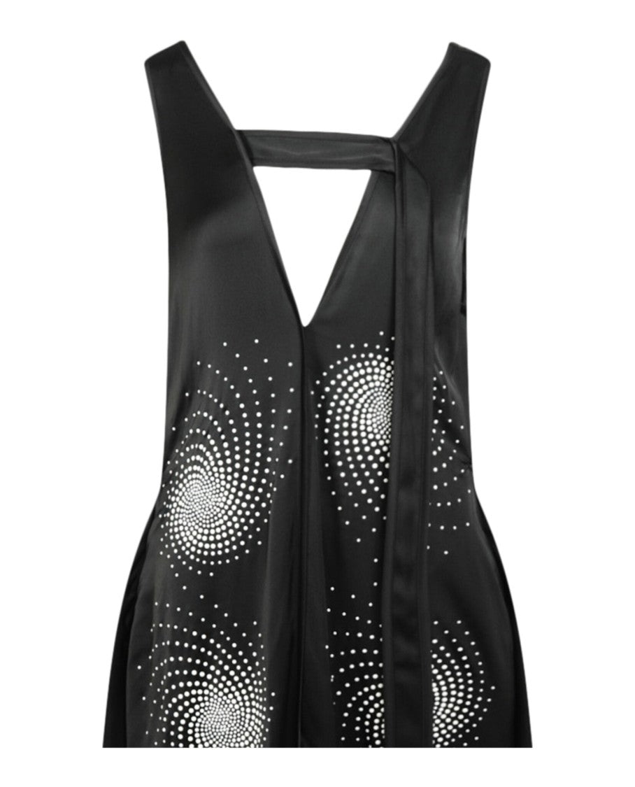 Stella Mccartney Plunging Neckline Evening Gown With Hotfix Embellishments