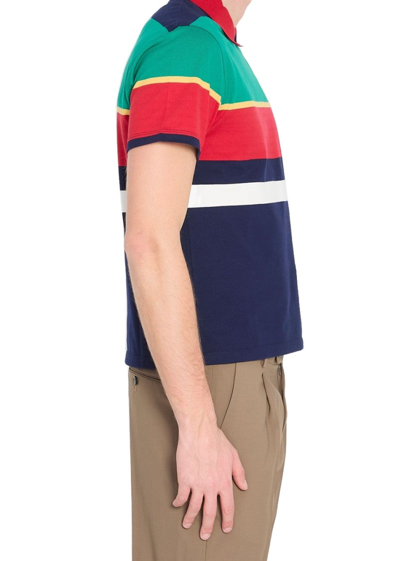 Versace Short-Sleeve Horizontal Stripe Versace Sweater