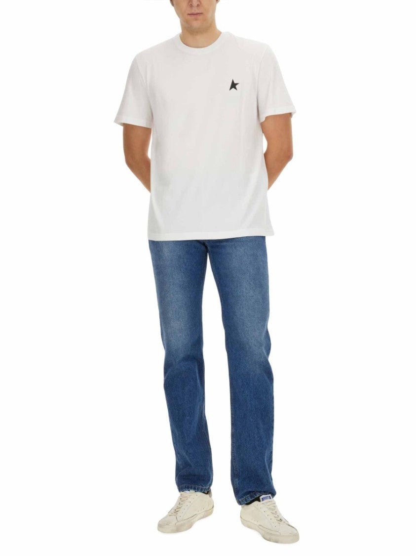 Golden Goose Neutral Star Emblem Relaxed Cotton T-Shirt