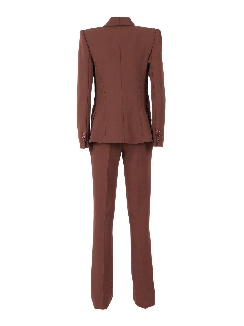 Elisabetta Franchi Structured Blazer And Flared Trousers Suit