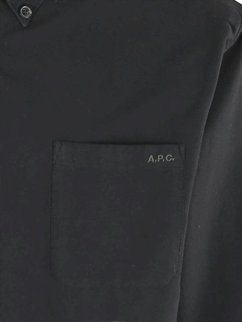 A.P.C. Long-Sleeve Cotton Shirt With Button-Down Collar