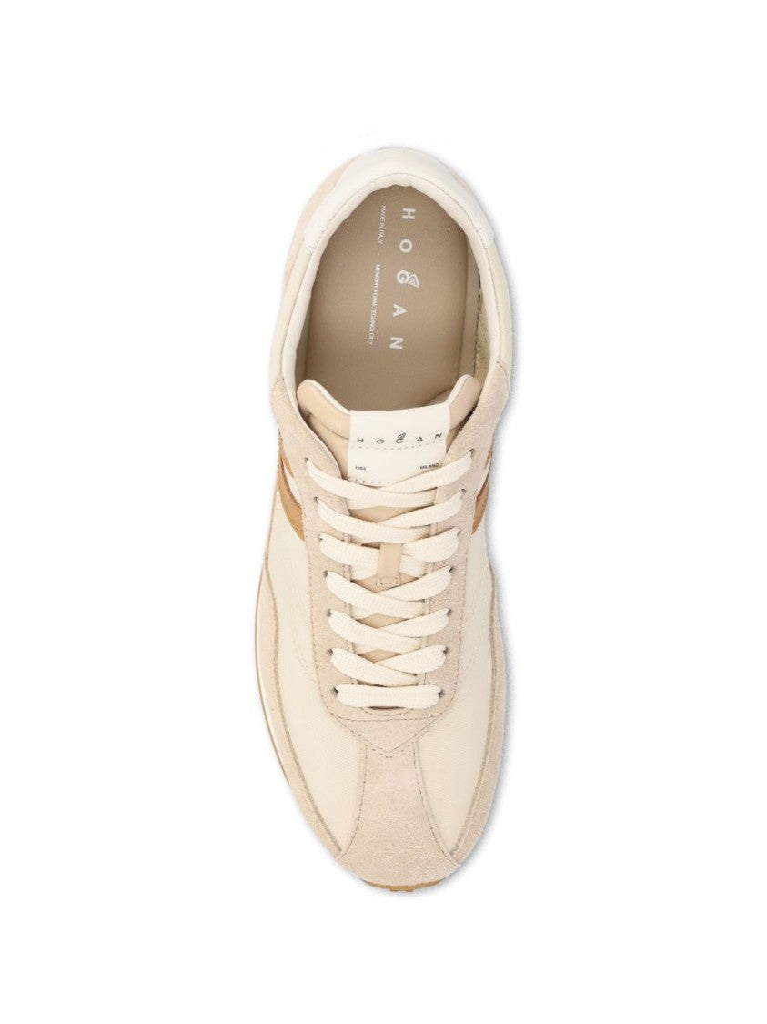 Hogan Shoes With Smooth Fabric And Suede Overlays