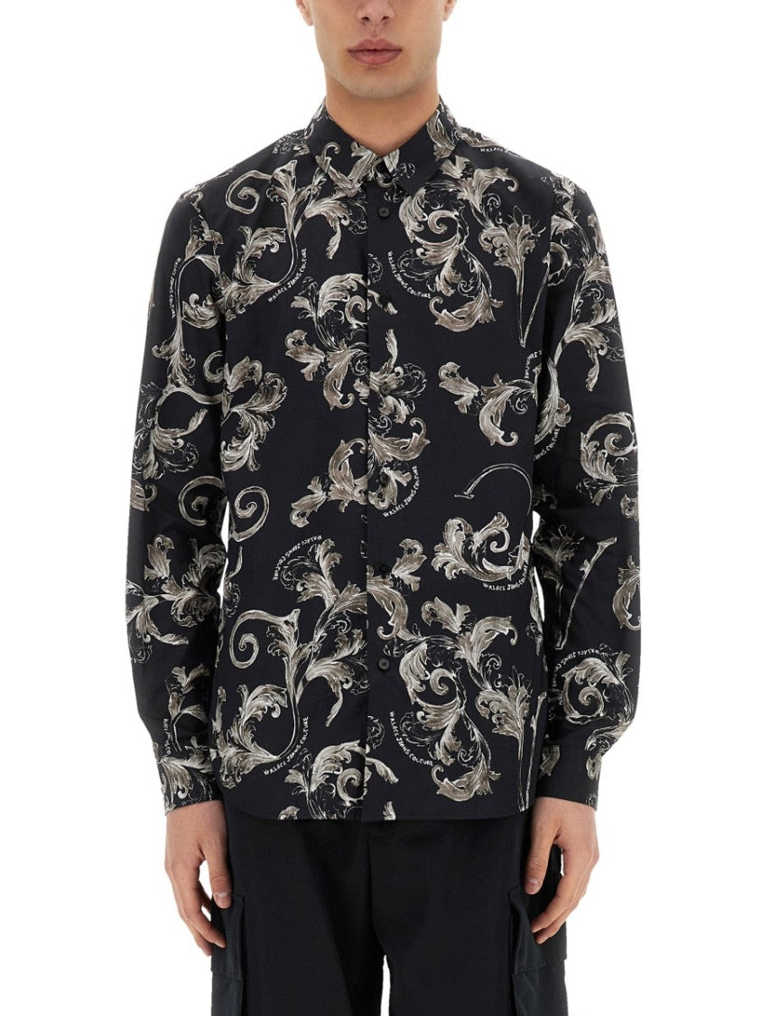 Versace Jeans Couture Baroque Outline Print Shirt