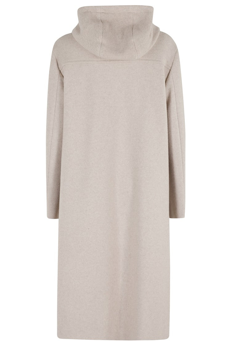Fay Long Beige Wool Blend Coat