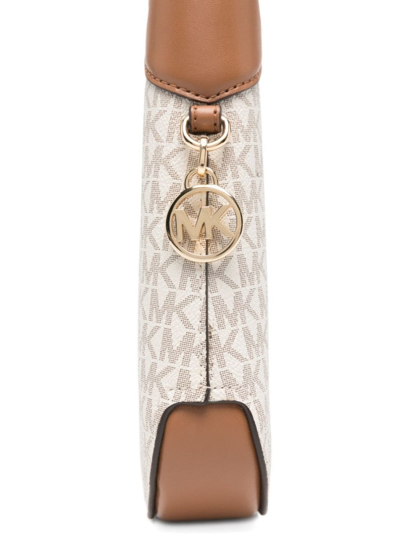 Michael Kors Structured Handbag With Beige Monogram