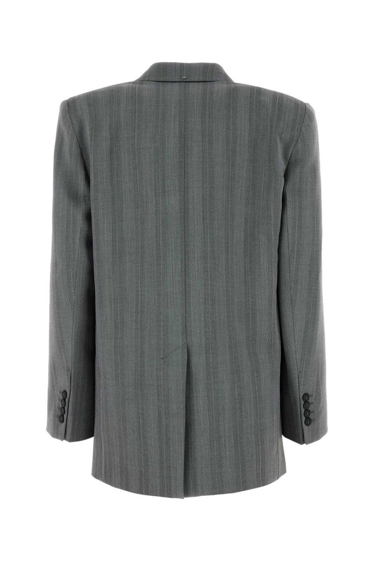 Sportmax Embroidered Stretch Wool Blend Merlot Blazer
