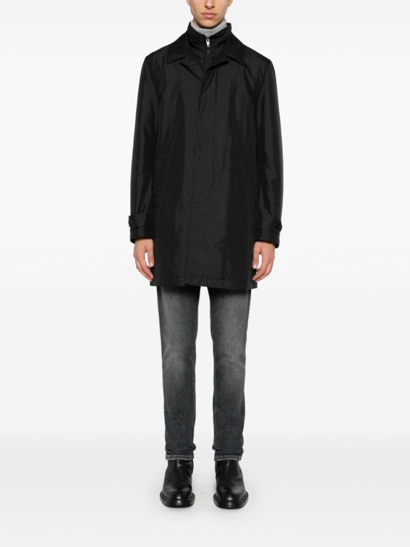 Fay Black Morning Waterproof Coat