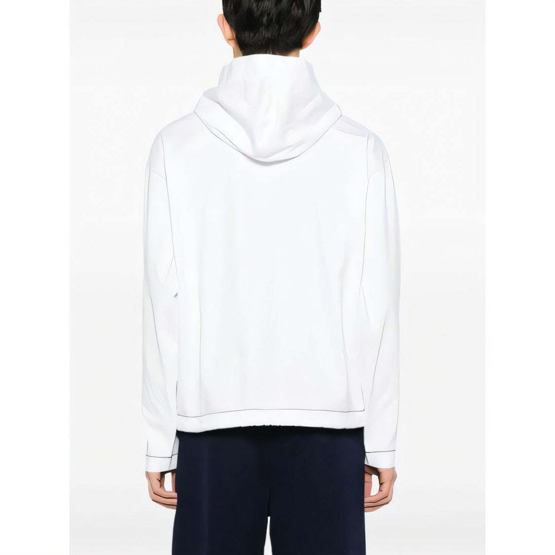 Stone Island White Hooded Sweatshirt
