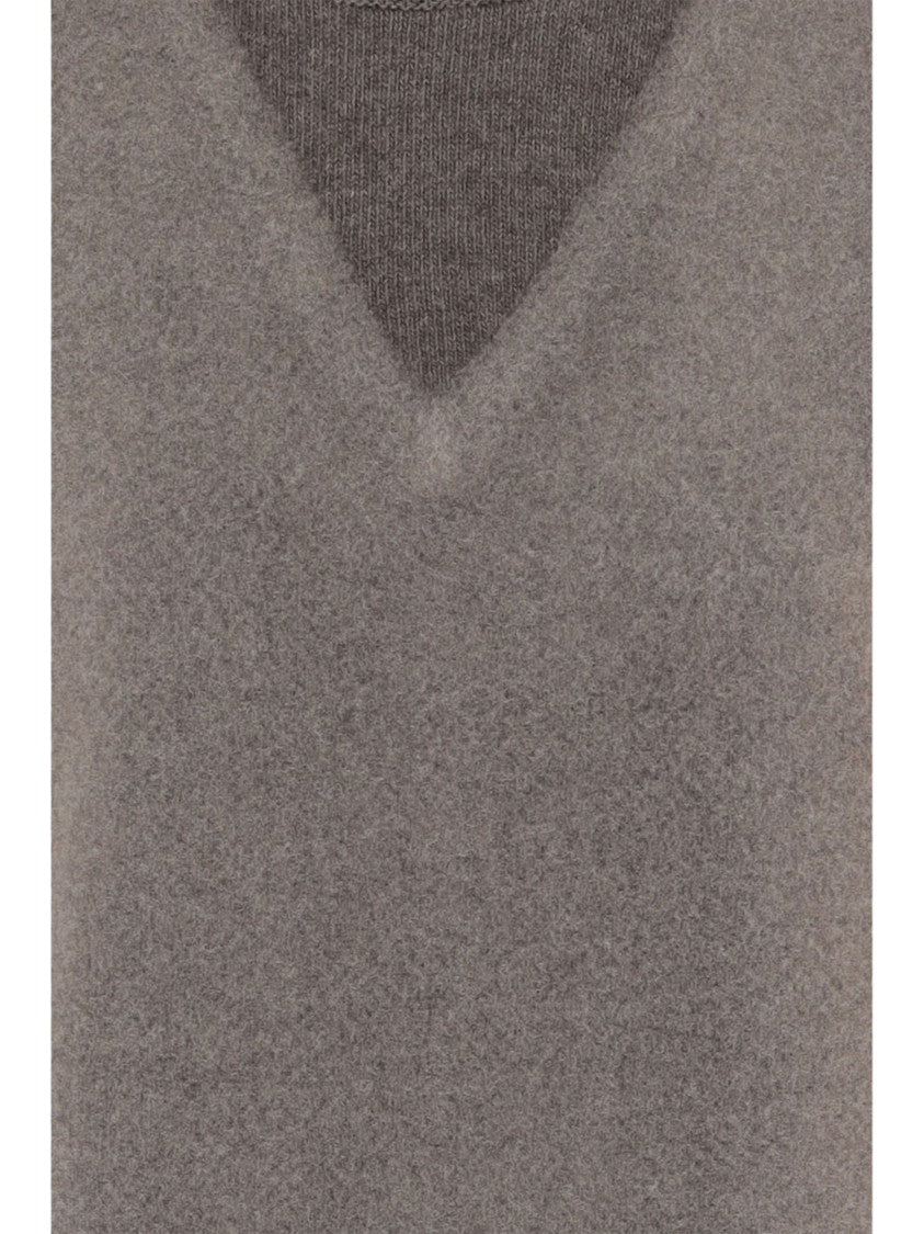 Maison Margiela Sleeveless Wool Vest With Color-Block Design