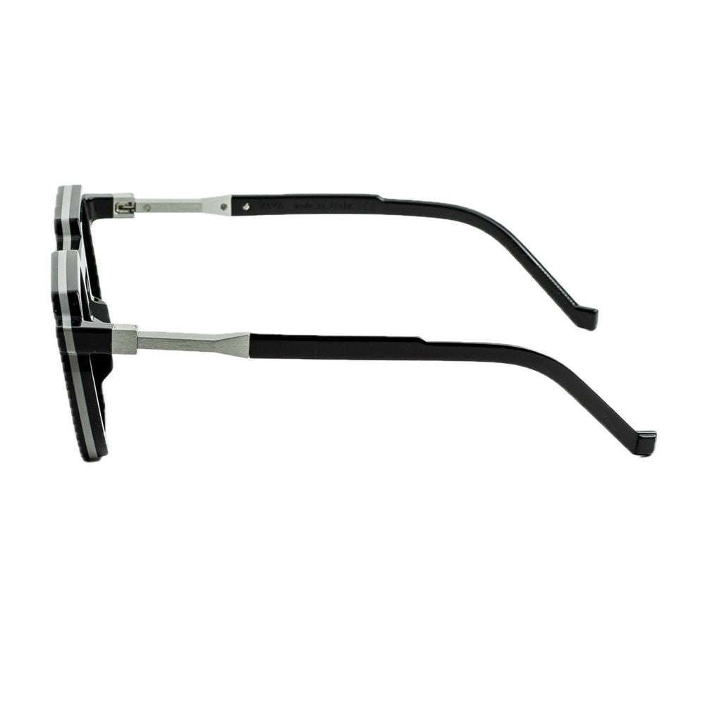 Vava Wl0033 White Label Squared Geometric Black Bio-Acetate Sunglasses
