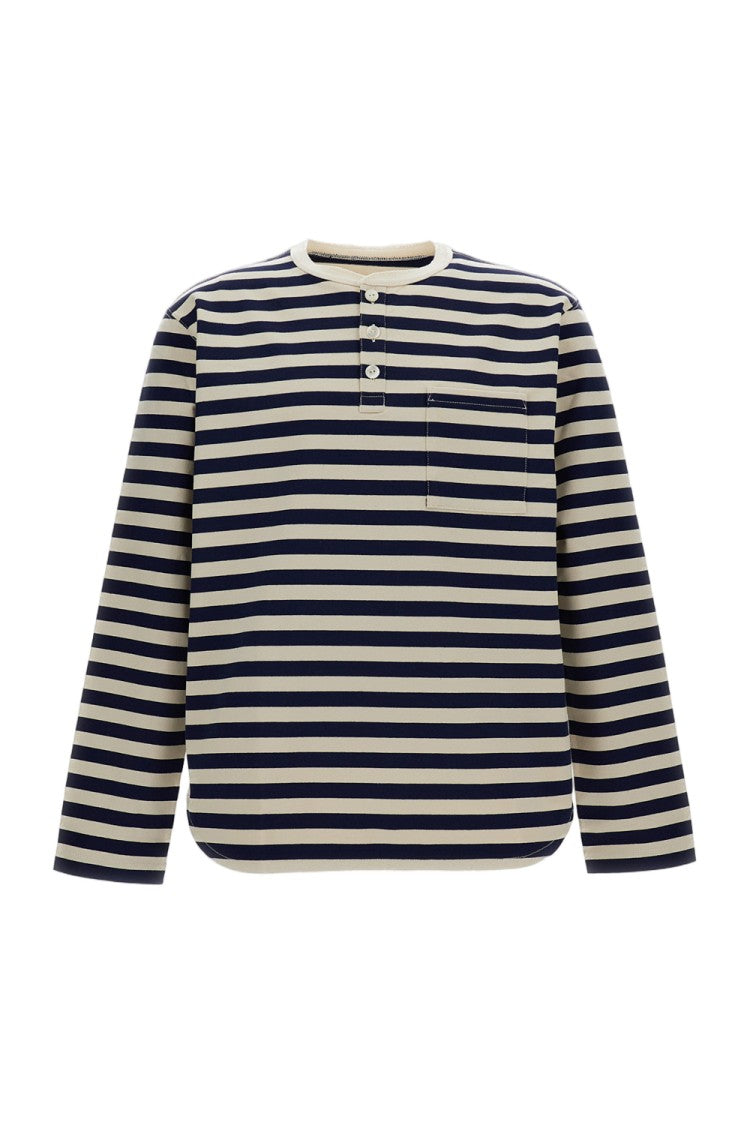 Junya Watanabe White Striped Long Sleeve T-Shirt