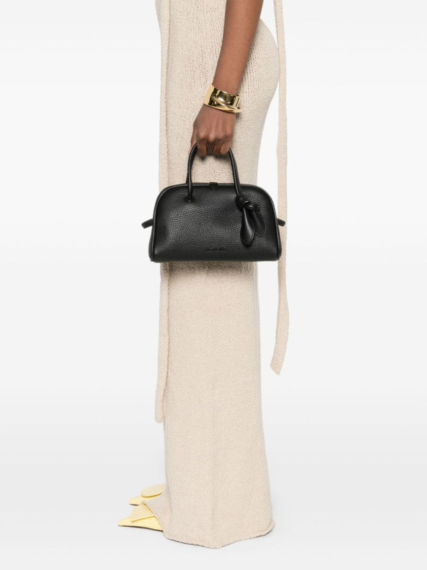 Jacquemus Sleek Black Silk And Nylon Bag With Elongated Silhouette
