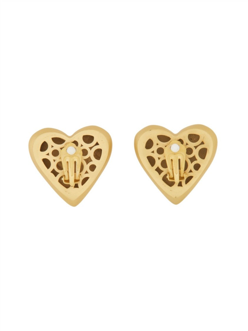Dolce & Gabbana Heart Earrings With Dg Logo