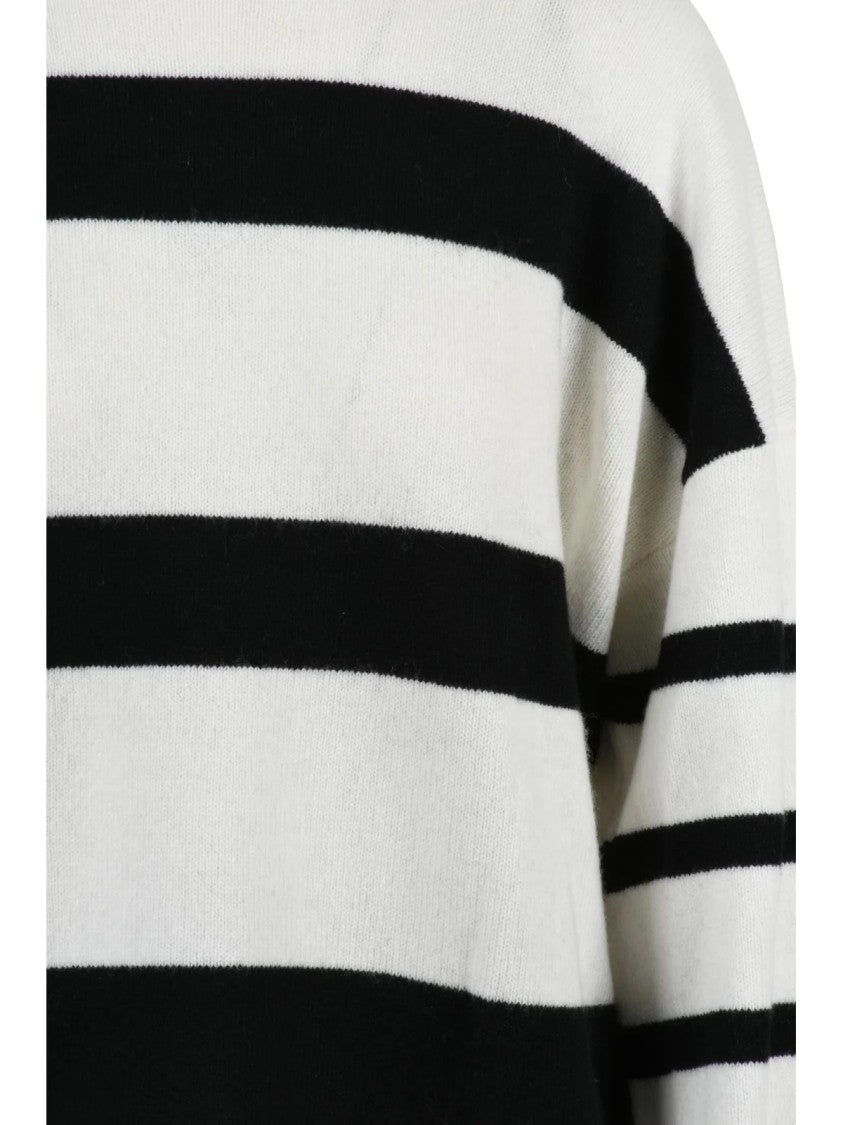 Liu Jo Turtleneck Sweater With Wide Sleeves And Bold Stripes