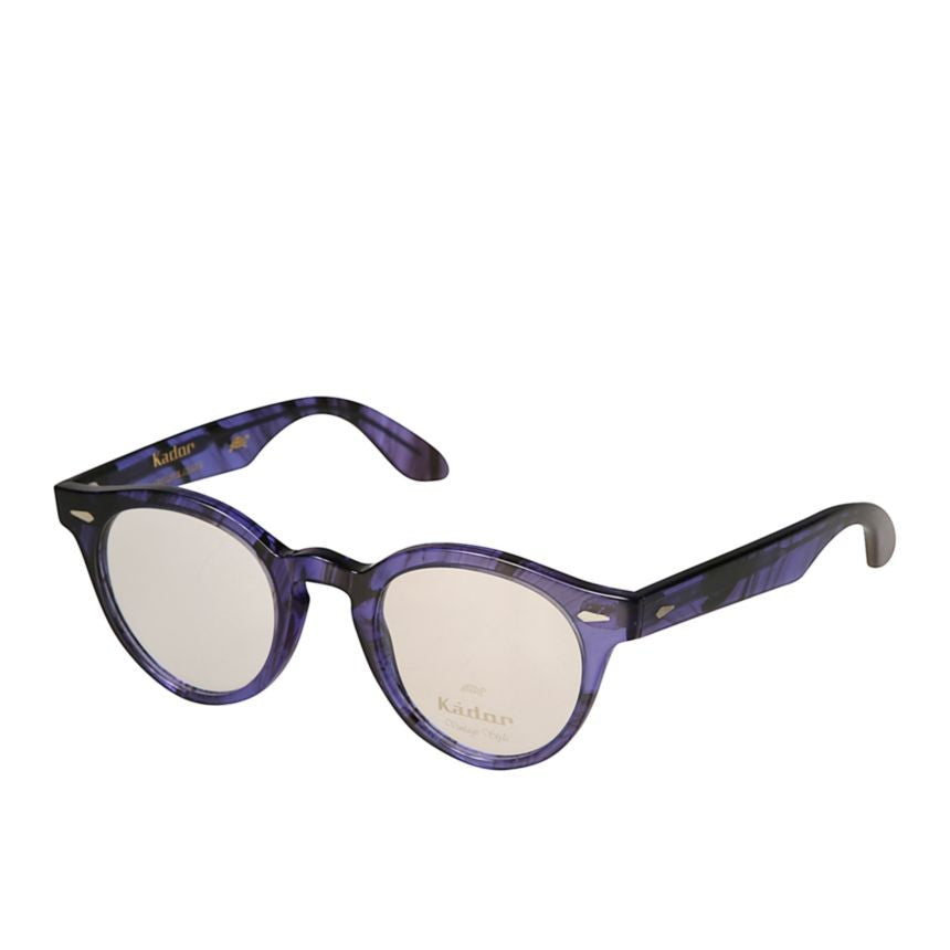 Kador Robin Marbled Purple And Black Rounded Frame Eyeglasses