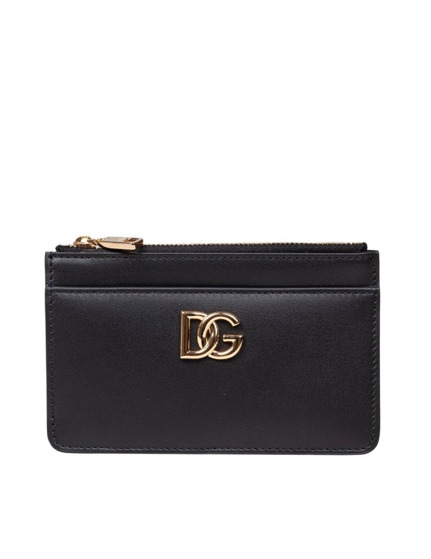Dolce & Gabbana Black Leather Card Holder
