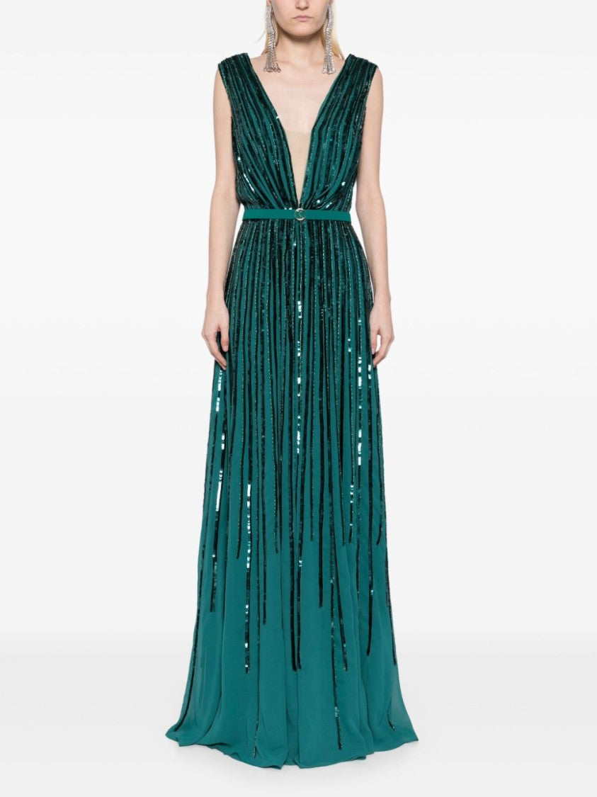 Saiid Kobeisy Sequin Long Dress
