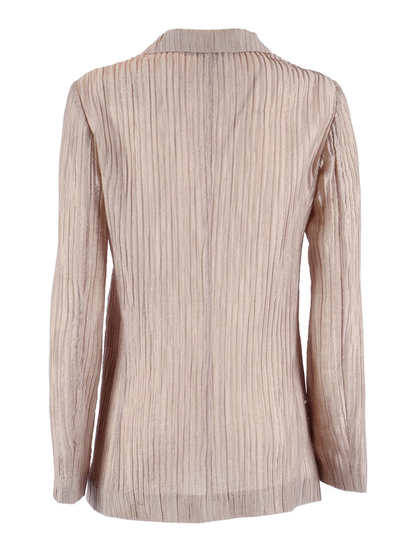 Emporio Armani Textured Stripe Three Button Blazer