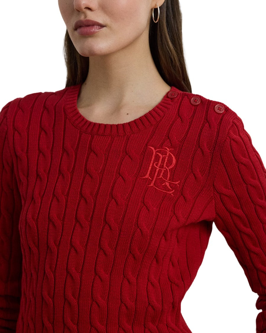 Lauren Ralph Lauren Montiva Long Sleeve Pullover In Madison Red