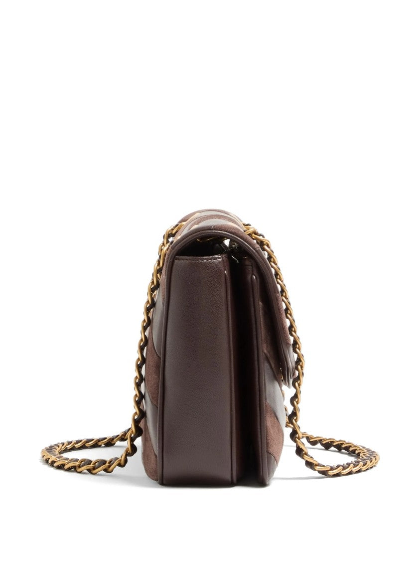 Valentino Djuna Medium Chevron Suede Shoulder Bag
