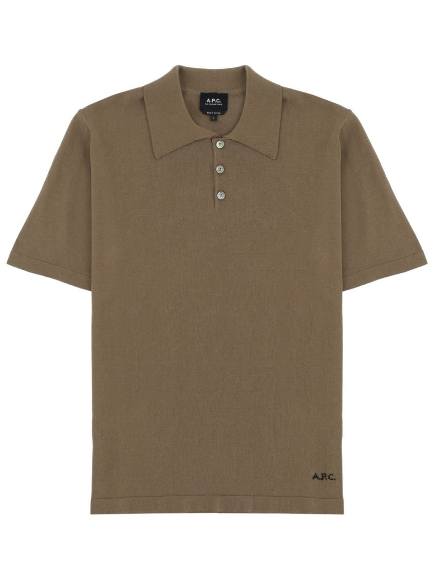 A.P.C. Minimalist Cotton Embroidered Polo Shirt