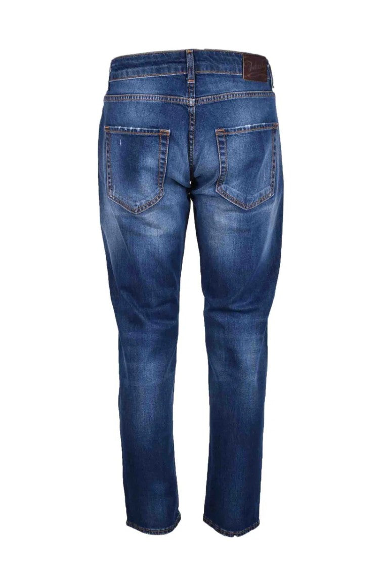 Takeshy Kurosawa Slim Fit Denim Jeans With Classic Blue Wash