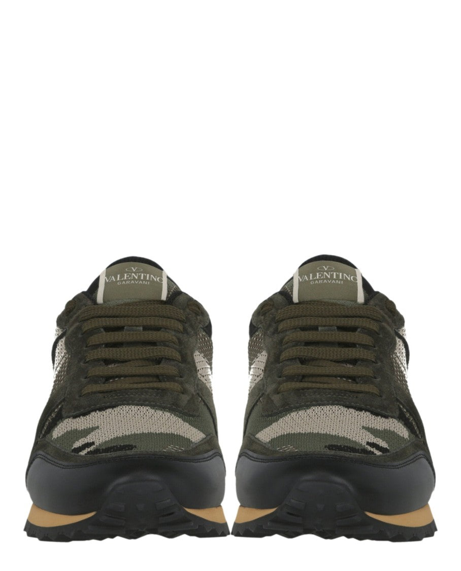 Valentino Garavani Rockrunner Camouflage-Print Sneakers