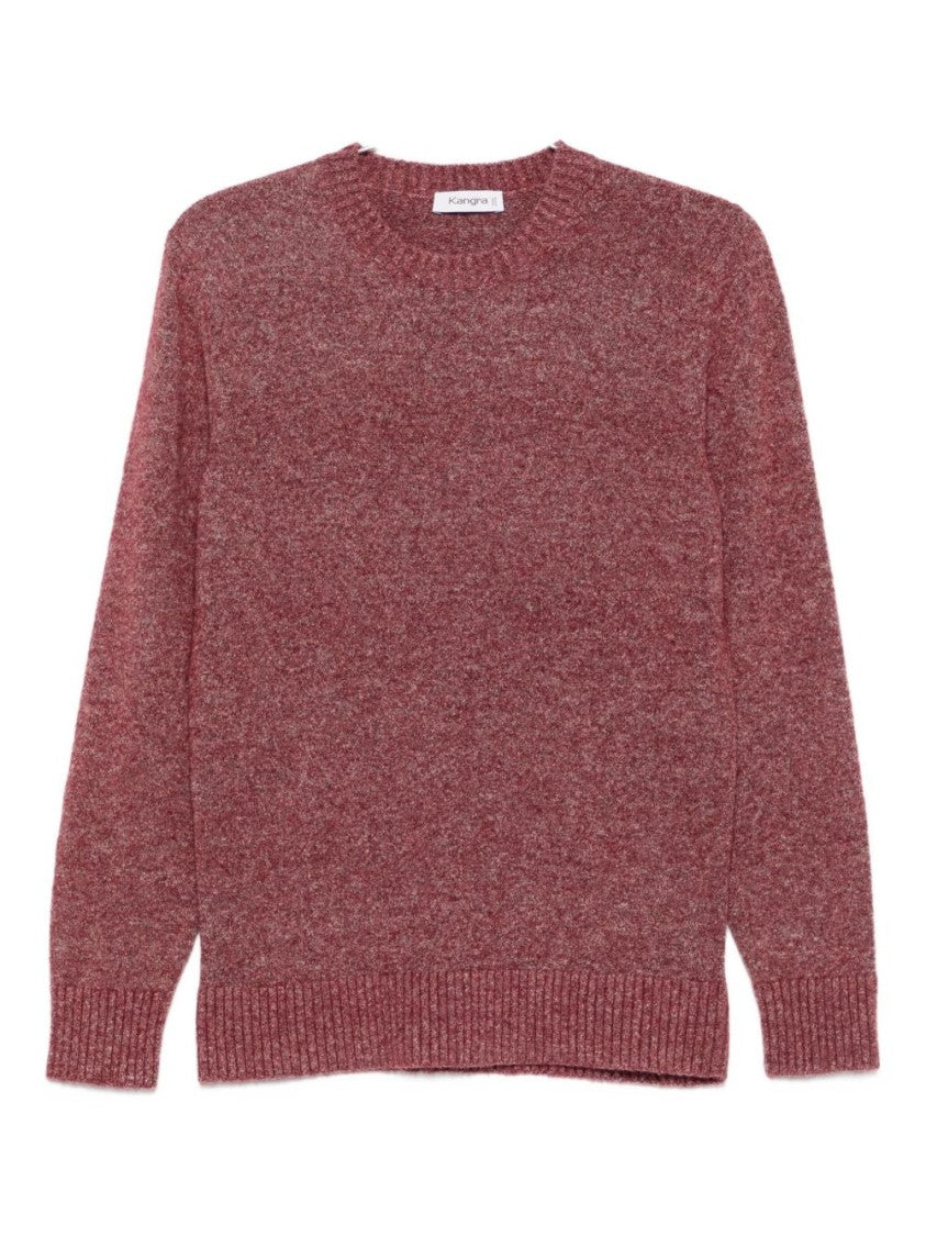 Kangra Textured Knit Red Sweater