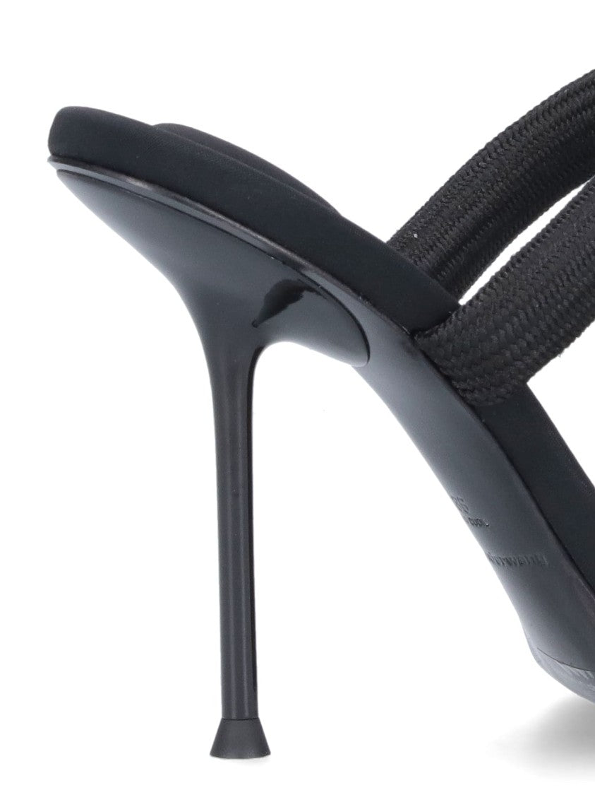 Alexander Wang "Julie" Sandals, In Black Padded Nylon