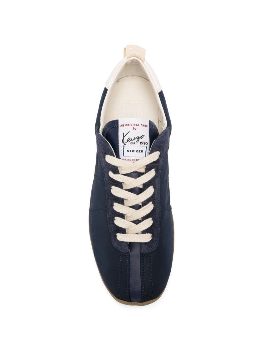 Kenzo Blue Panelled Round Toe Rubber Sneakers